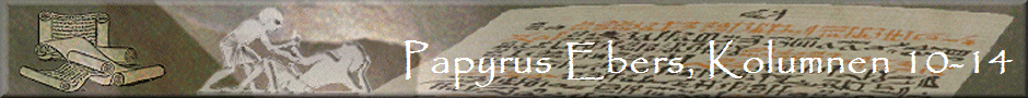 Papyrus Ebers, Kolumnen 10-14