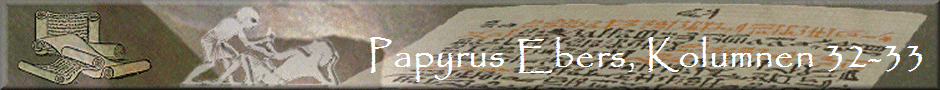 Papyrus Ebers, Kolumnen 32-33
