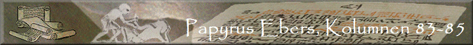 Papyrus Ebers, Kolumnen 83-85