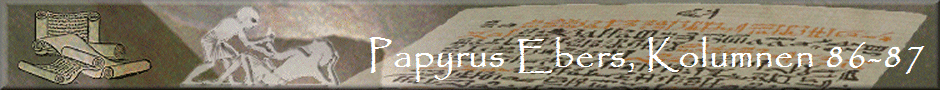 Papyrus Ebers, Kolumnen 86-87