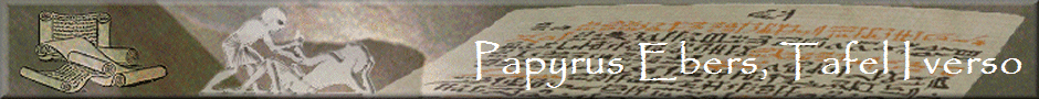 Papyrus Ebers, Tafel I verso